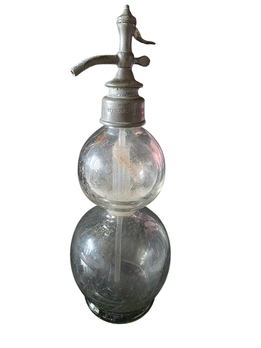  Siphon seltzogène ancien D. FÈVRE Paris –XIXe siècle Déco industrielle 