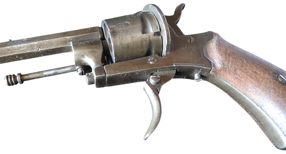 Revolver de poche type Lefaucheux à broche Fin XIXe Liège -photo-4