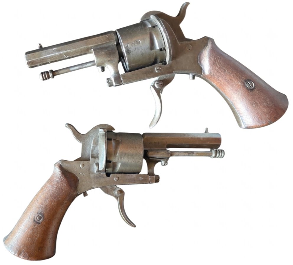 Lefaucheux-type Pocket Revolver With A Spindle, Late 19th Century, Liège -photo-2
