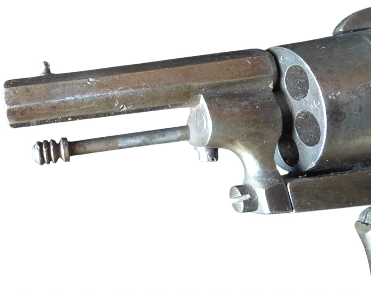 Lefaucheux-type Pocket Revolver With A Spindle, Late 19th Century, Liège -photo-4