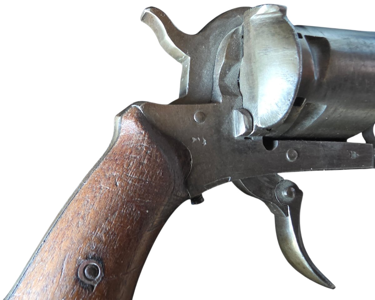 Revolver de poche type Lefaucheux à broche Fin XIXe Liège -photo-3
