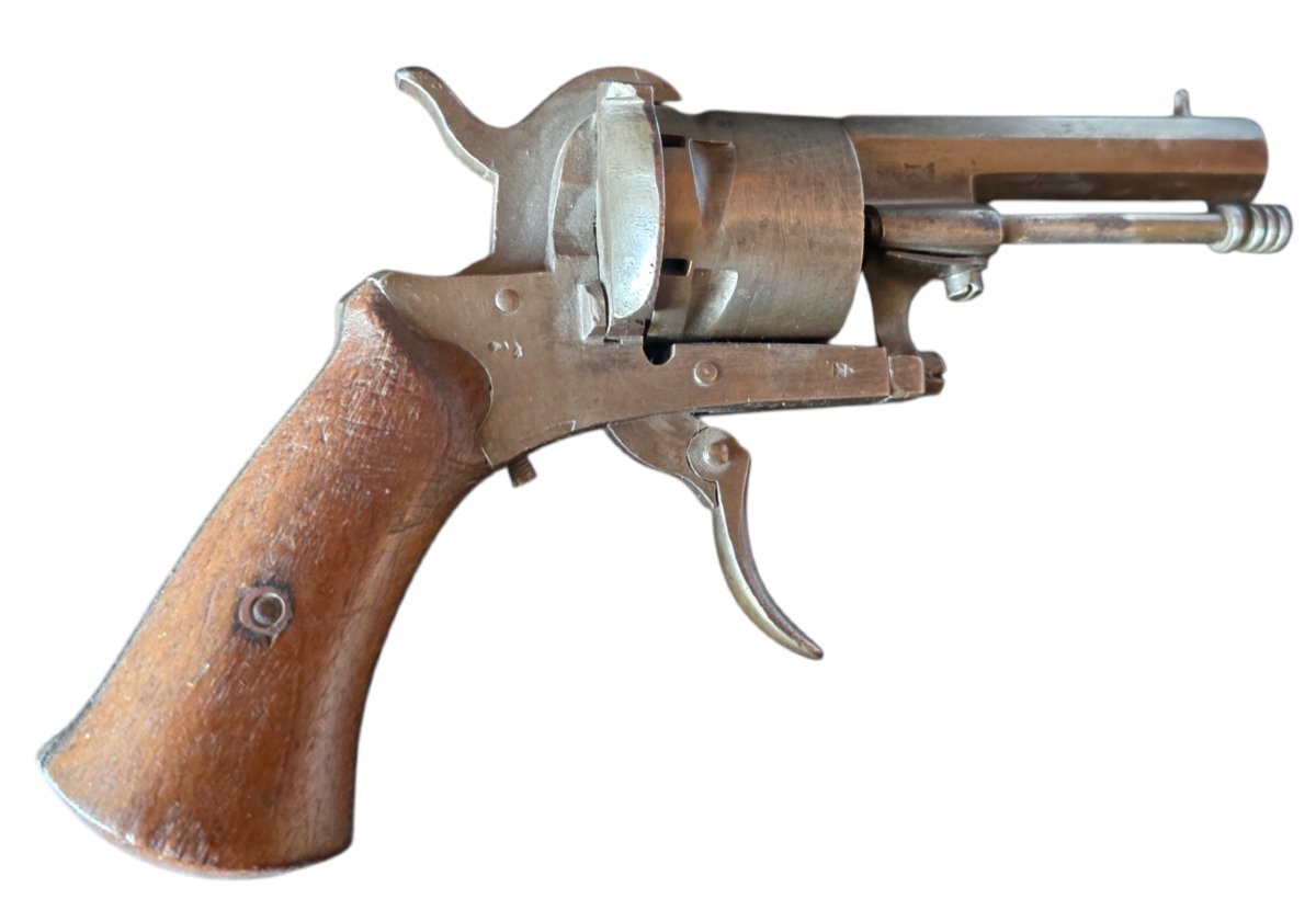 Revolver de poche type Lefaucheux à broche Fin XIXe Liège -photo-4