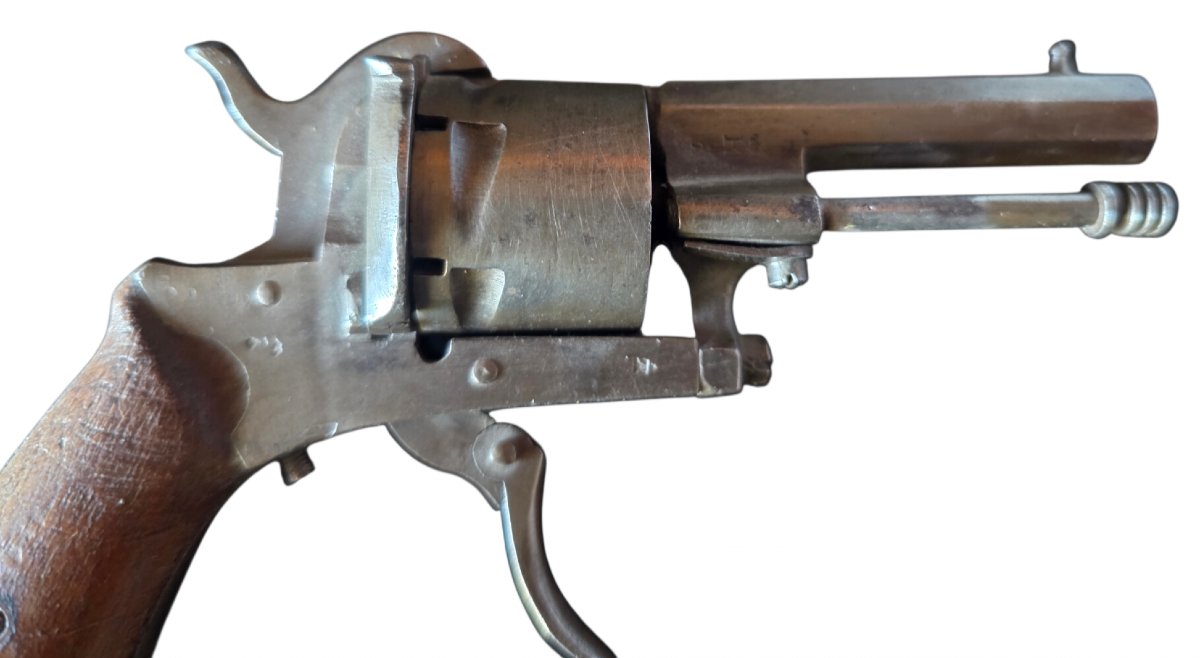 Revolver de poche type Lefaucheux à broche Fin XIXe Liège -photo-5