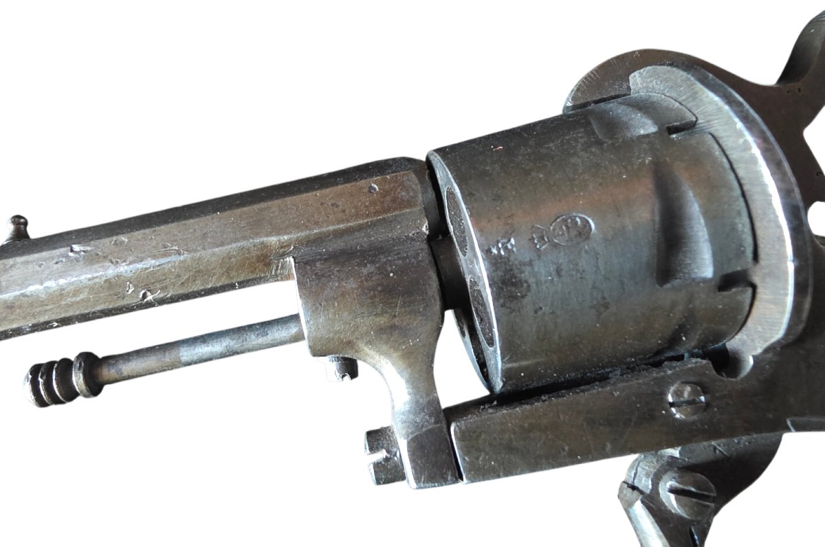 Lefaucheux-type Pocket Revolver With A Spindle, Late 19th Century, Liège -photo-2