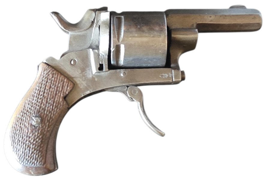 Revolver d'autodéfense de poche de fabrication liégeoise Belgique époque XIXᵉ siècle ELG -photo-1