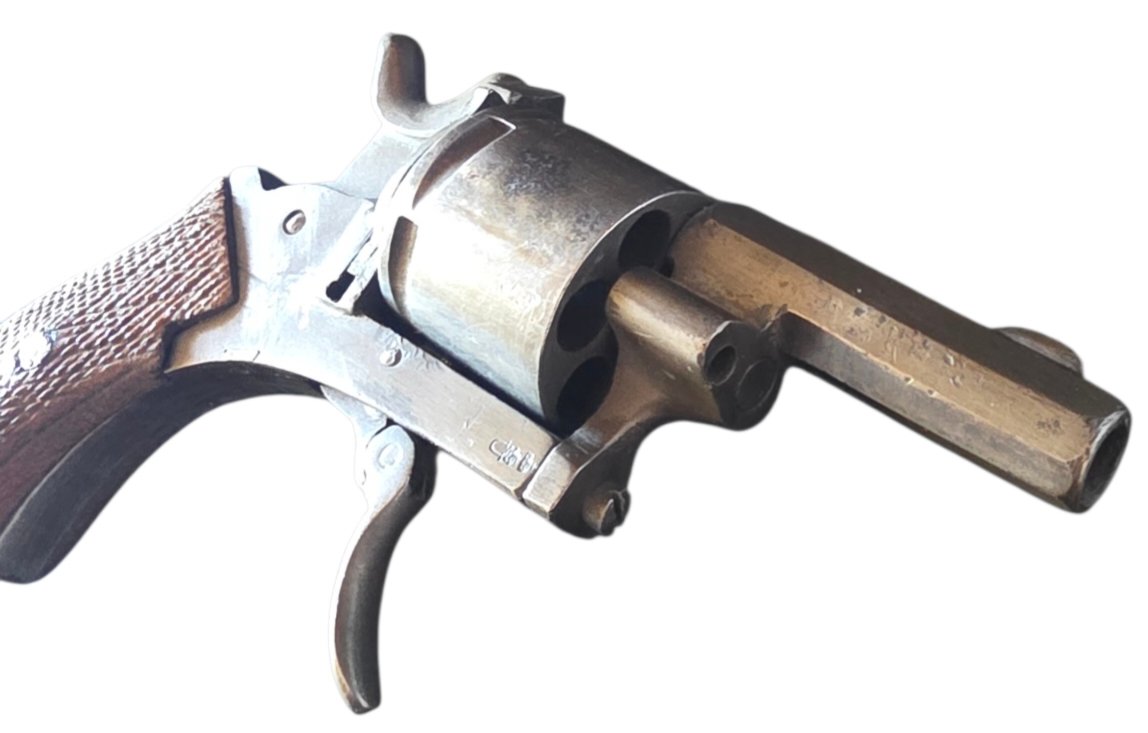 Revolver d'autodéfense de poche de fabrication liégeoise Belgique époque XIXᵉ siècle ELG -photo-3