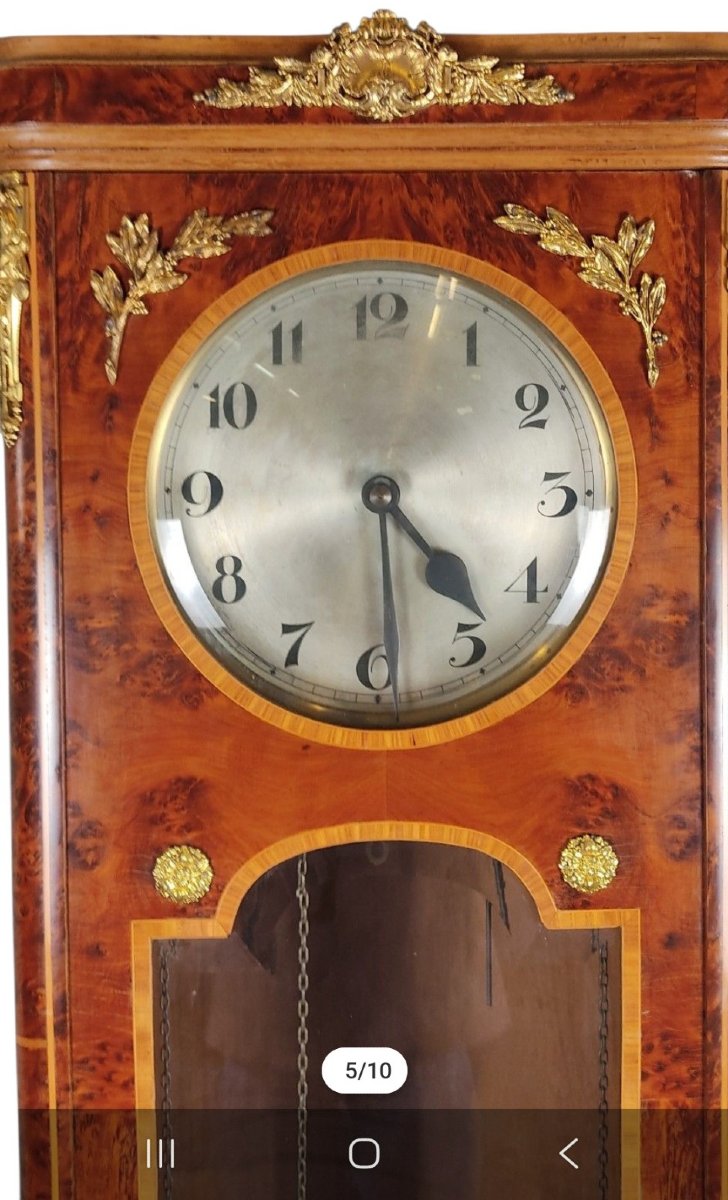  Rare horloge parquet Art Déco 2,20 m Carillon 8 tiges 8 marteaux  Westminster-photo-2
