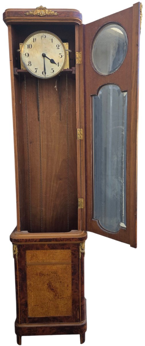  Rare horloge parquet Art Déco 2,20 m Carillon 8 tiges 8 marteaux  Westminster-photo-3