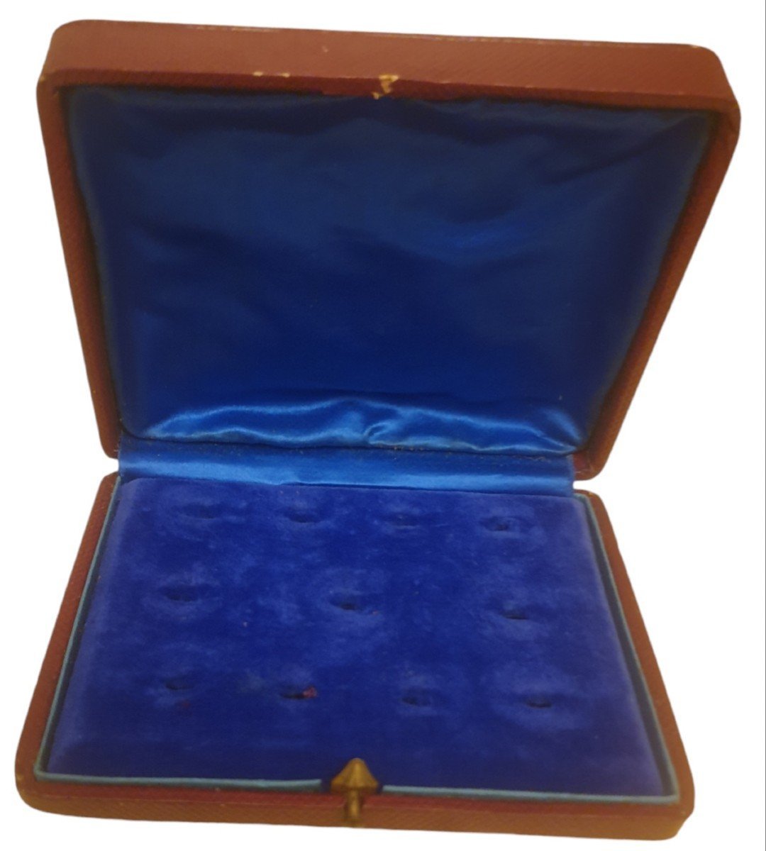  Écrin ancien avec 11 boutons en marcassite Époque XVIIIe XIXe Initiales M DE G  -photo-4