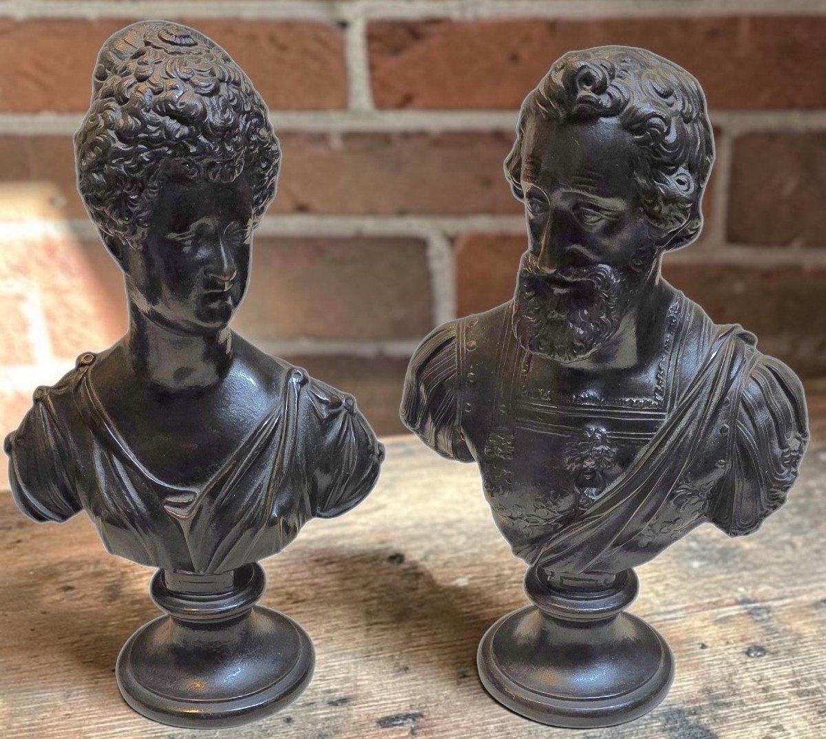  A Rare Pair Of Bronze Busts Of Henry IV And Marie De' Medici, 18th Century -photo-2
