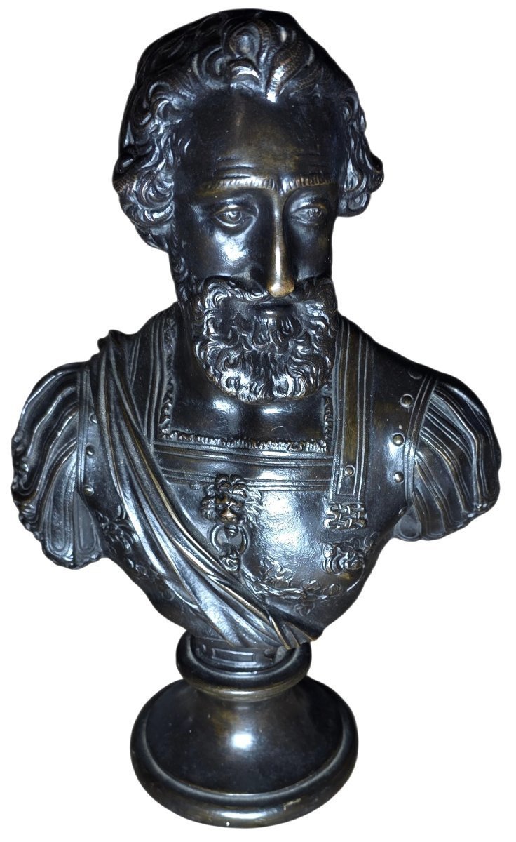  A Rare Pair Of Bronze Busts Of Henry IV And Marie De' Medici, 18th Century -photo-3