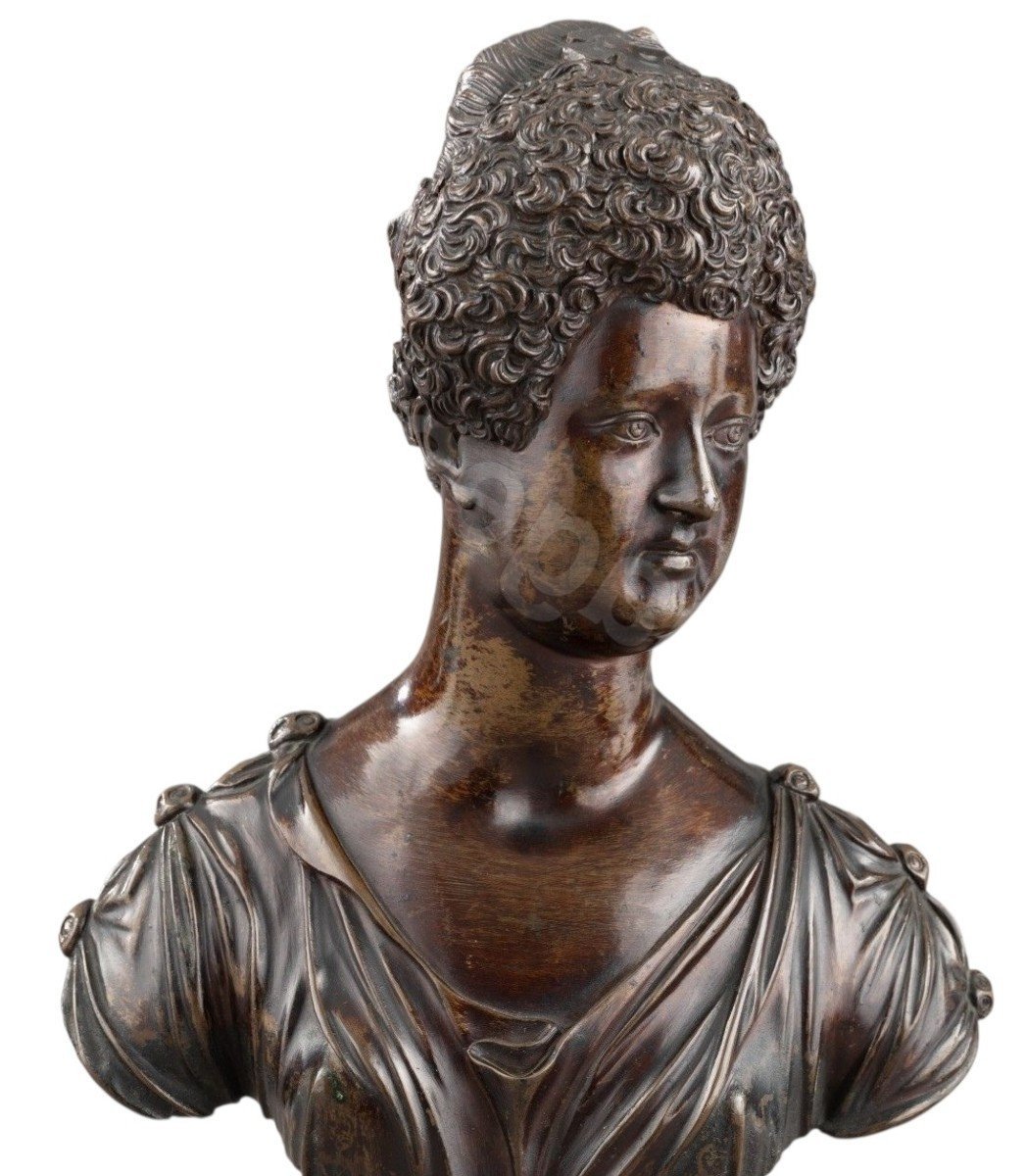  A Rare Pair Of Bronze Busts Of Henry IV And Marie De' Medici, 18th Century -photo-4