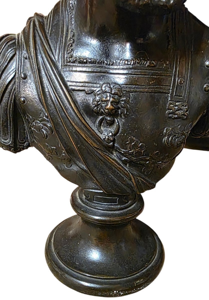  A Rare Pair Of Bronze Busts Of Henry IV And Marie De' Medici, 18th Century -photo-3