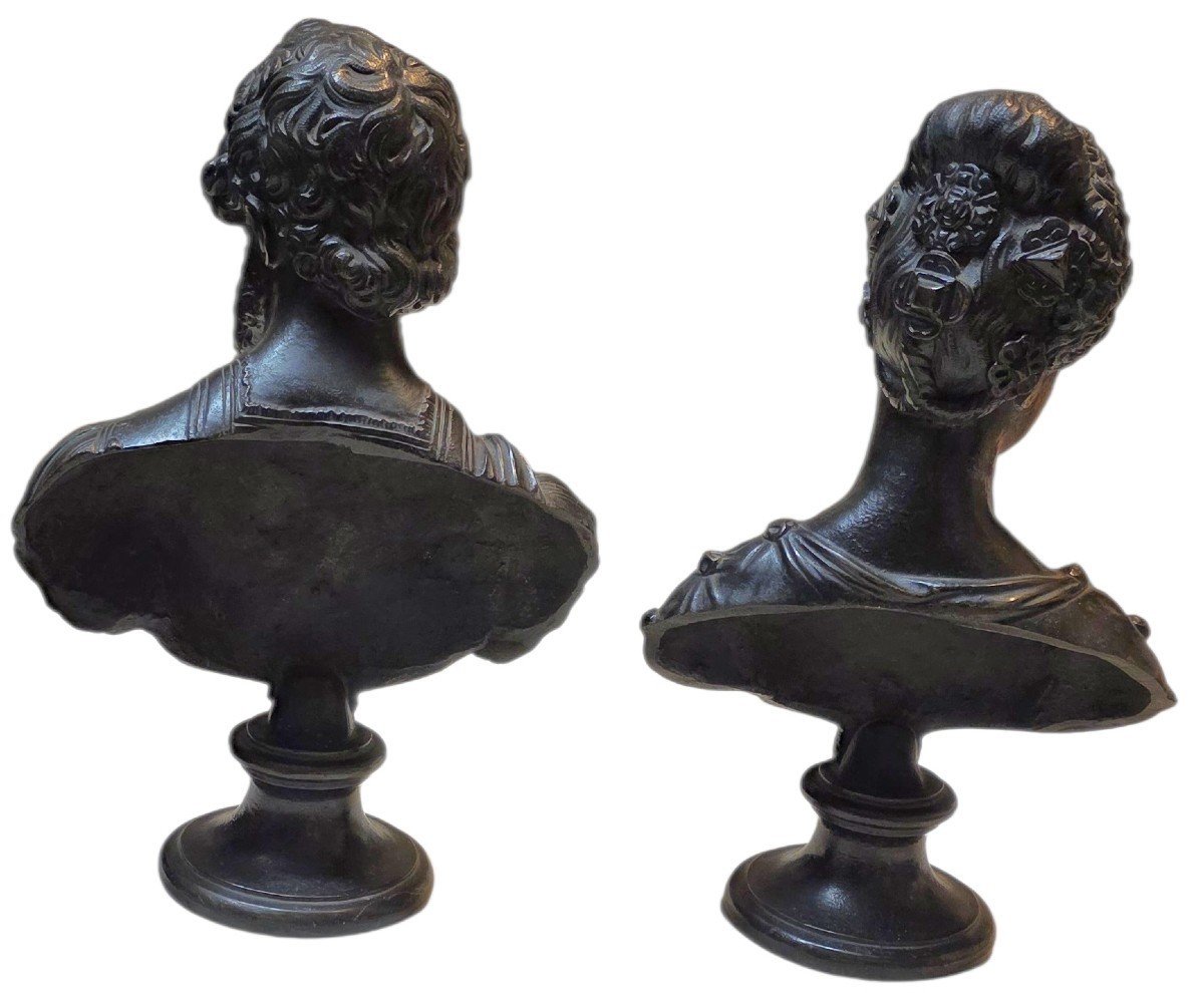  A Rare Pair Of Bronze Busts Of Henry IV And Marie De' Medici, 18th Century -photo-4