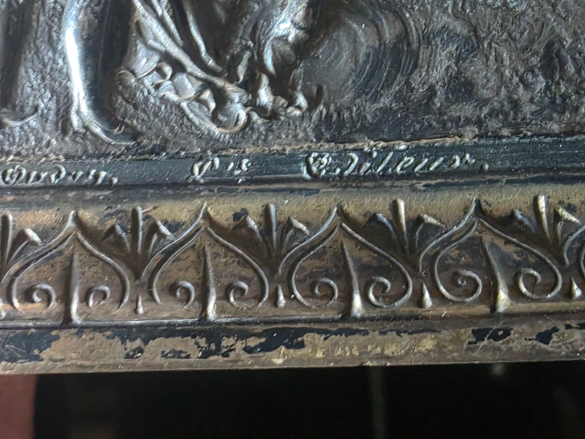 19th-century Bronze Jewelry Box Set: "tauromachy" By Léopold Oudry  -photo-2