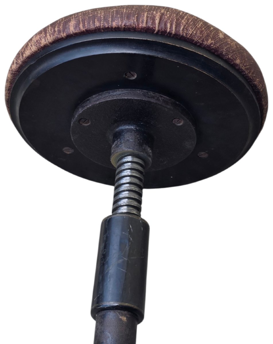  Industrial Cast-iron Sit-stand Workbench Stool, 1900s–1920s. A Magnificent Stool-photo-4