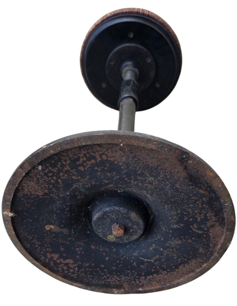  Industrial Cast-iron Sit-stand Workbench Stool, 1900s–1920s. A Magnificent Stool-photo-2