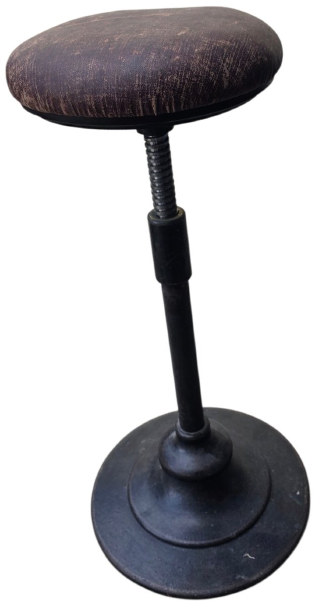  Industrial Cast-iron Sit-stand Workbench Stool, 1900s–1920s. A Magnificent Stool-photo-3