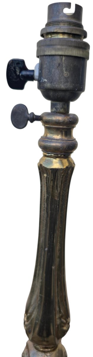  Maison Ramsay blampadaire liseuse télescopique en bronze massif doré 15-20 kg Attribué  -photo-4