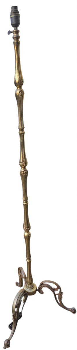  Maison Ramsay blampadaire liseuse télescopique en bronze massif doré 15-20 kg Attribué  