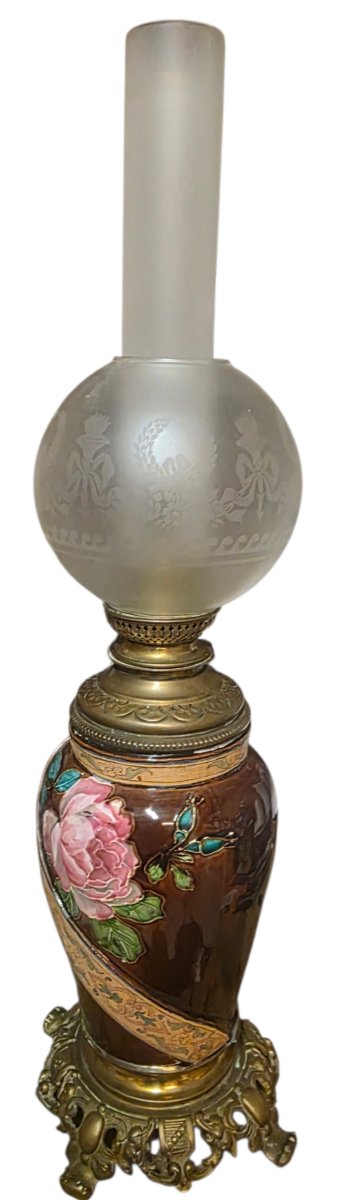 A Superb Pair Of Late 19th-century Art Nouveau Lamps In Very Good Condition; Height: 64 Cm -photo-2