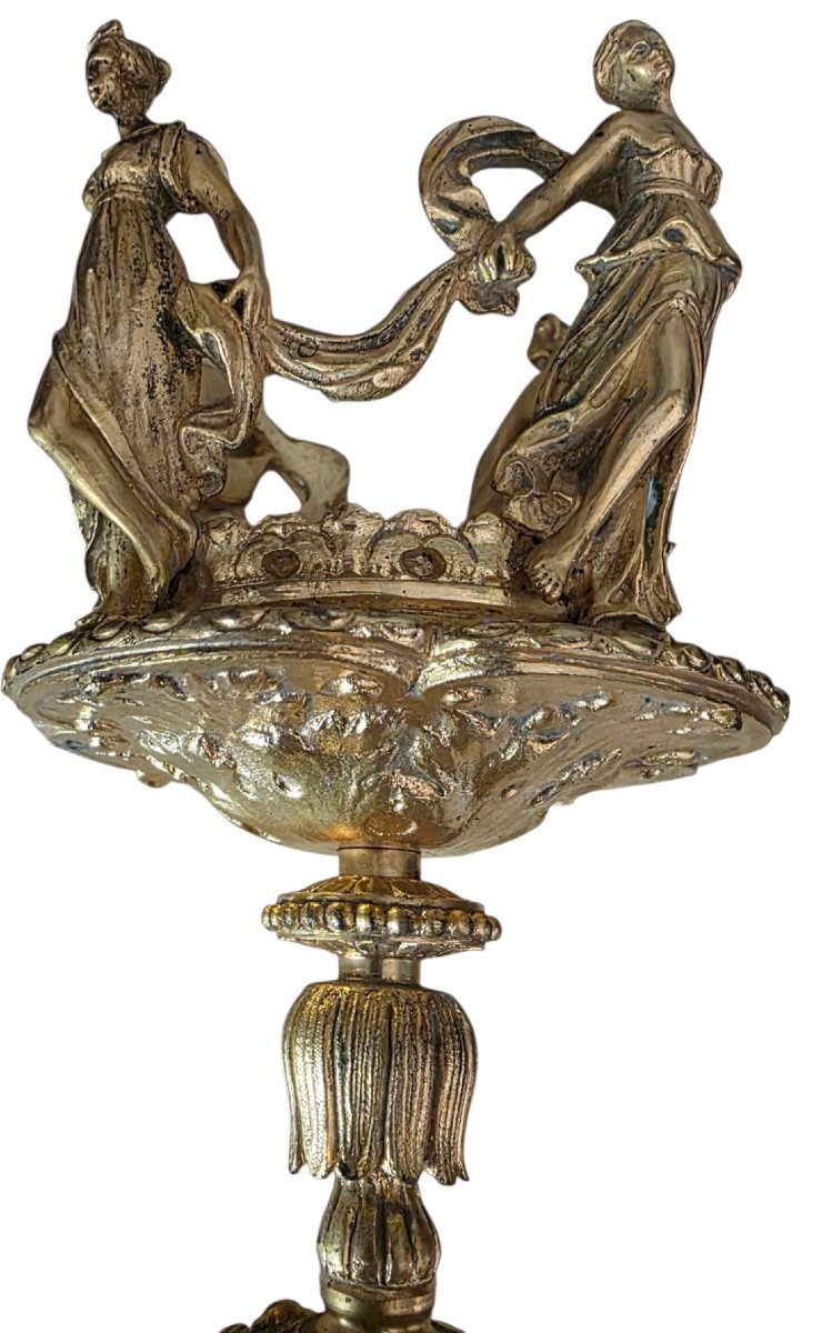  Monture de brûle-parfum en bronze doré d'époque Empire Estampillée Susse Frères Exceptionnelle-photo-2