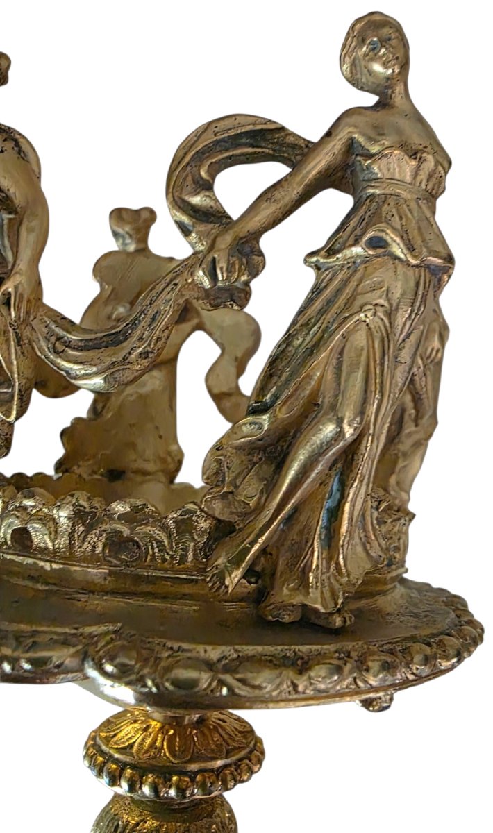 Monture de brûle-parfum en bronze doré d'époque Empire Estampillée Susse Frères Exceptionnelle-photo-3