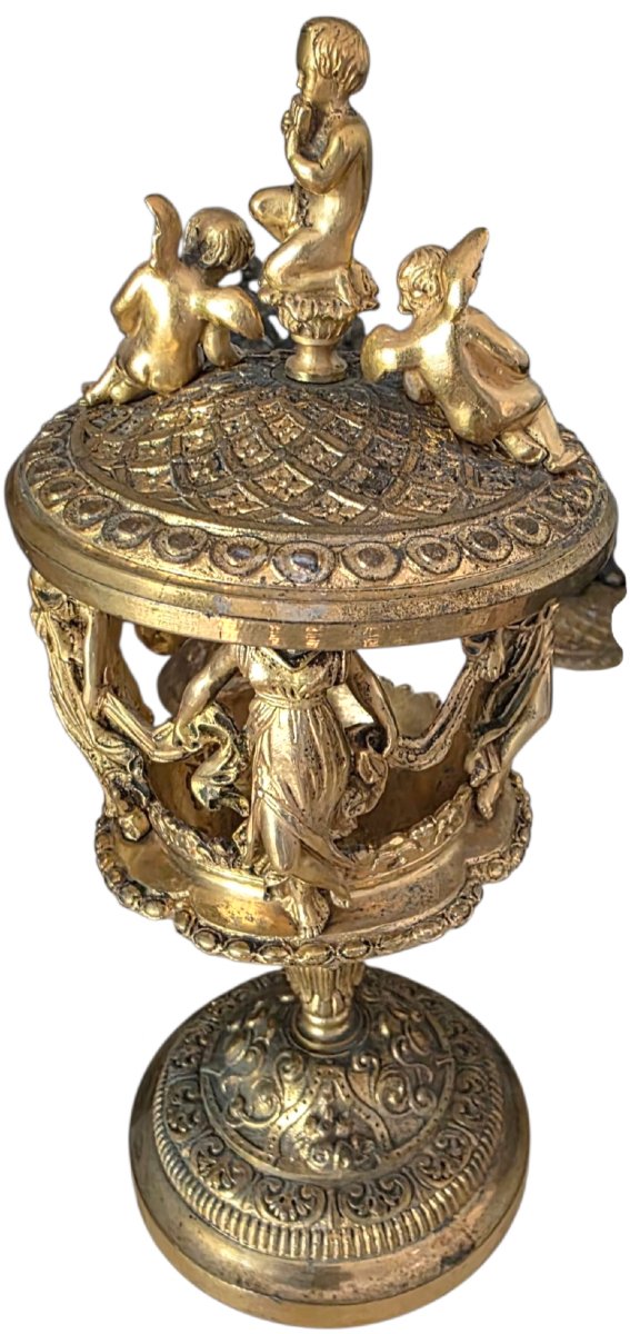  Monture de brûle-parfum en bronze doré d'époque Empire Estampillée Susse Frères Exceptionnelle