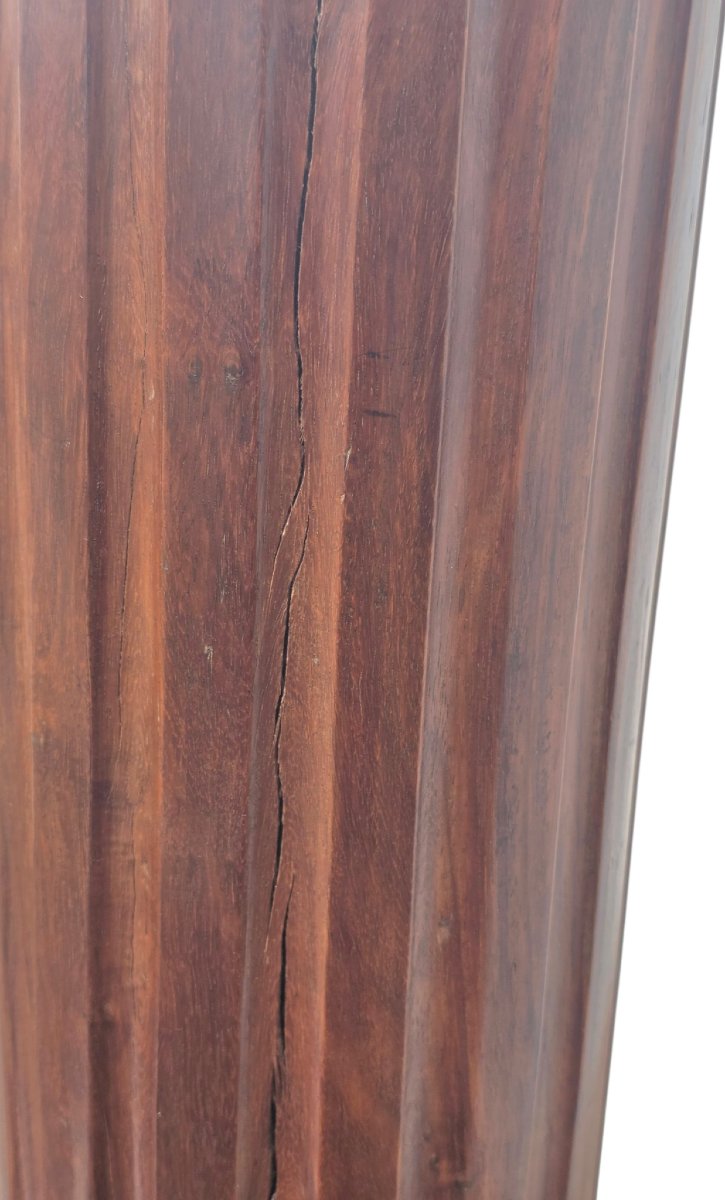  Grande colonne sellette piédestal en bois massif H 162 cm Fin XIXᵉ  Superbe colonne -photo-1