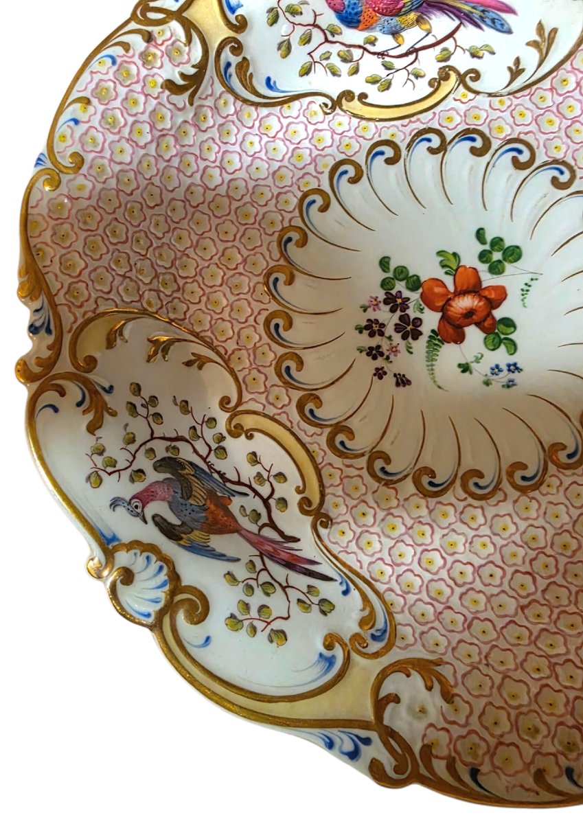 H&r Daniel Rinsing Bowl And Matching Plate, Circa 1830, With Mayflower Relief And A Fantastical Bird-photo-2