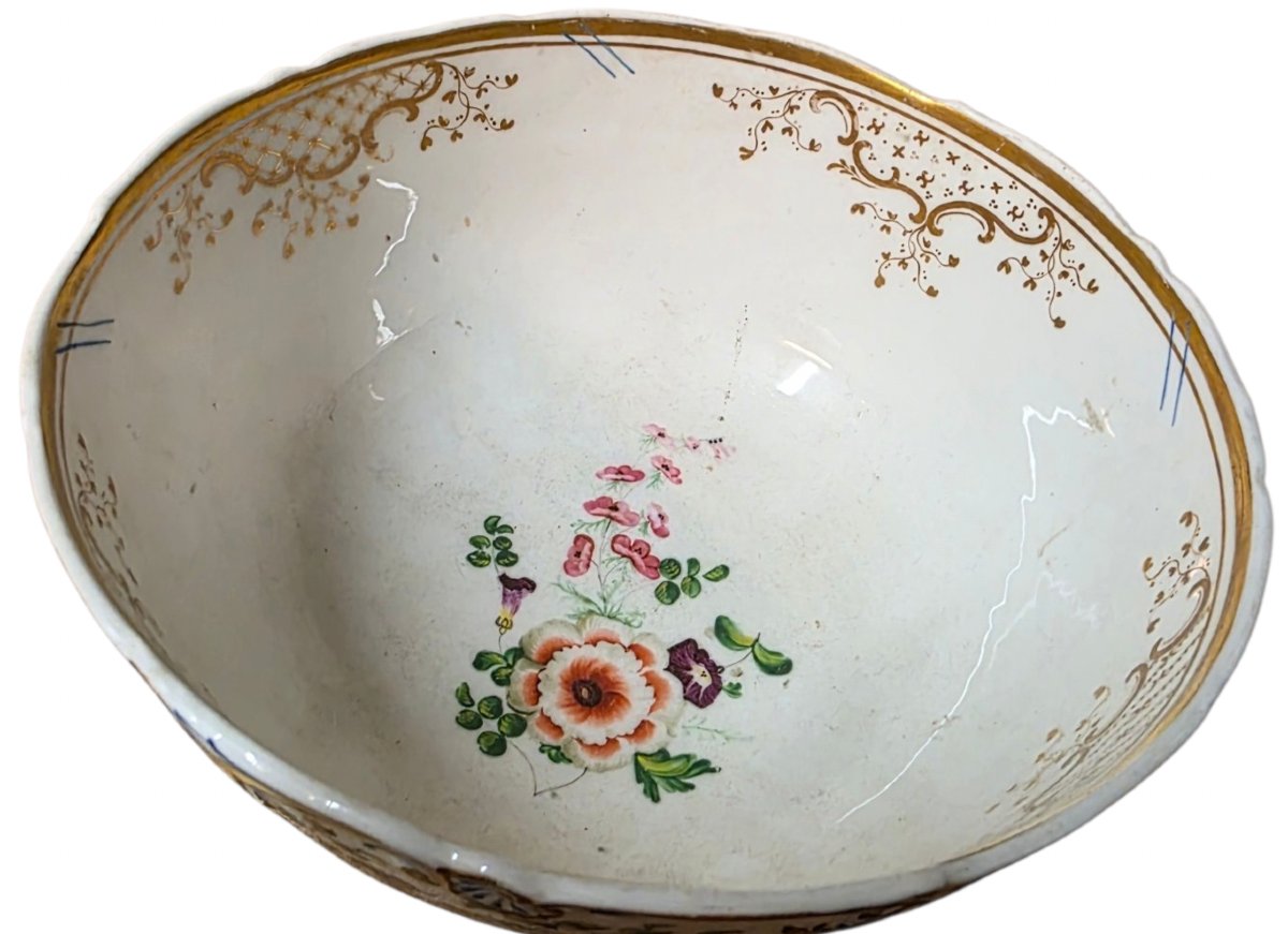 H&r Daniel Rinsing Bowl And Matching Plate, Circa 1830, With Mayflower Relief And A Fantastical Bird-photo-7