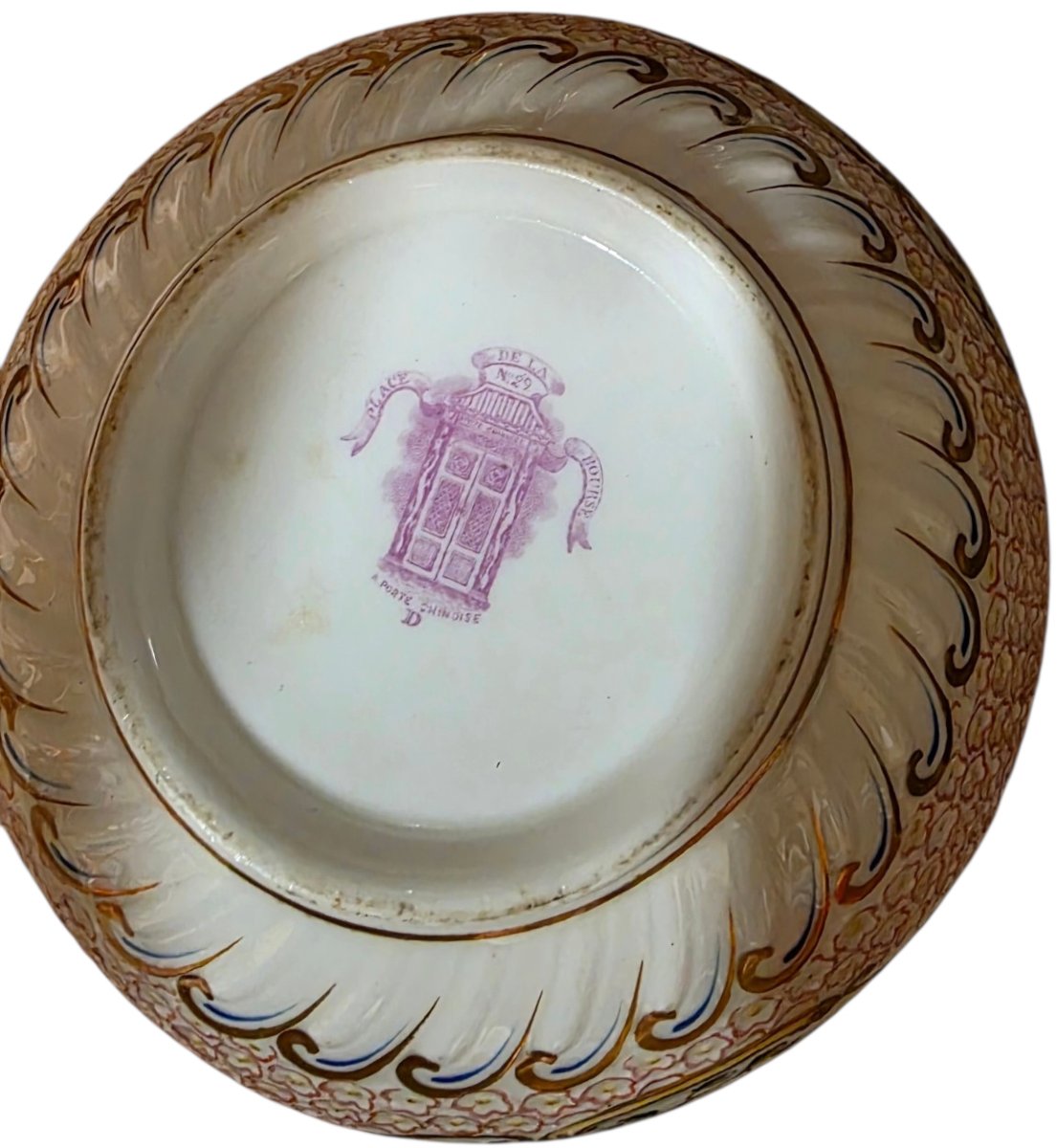 H&r Daniel Rinsing Bowl And Matching Plate, Circa 1830, With Mayflower Relief And A Fantastical Bird-photo-8