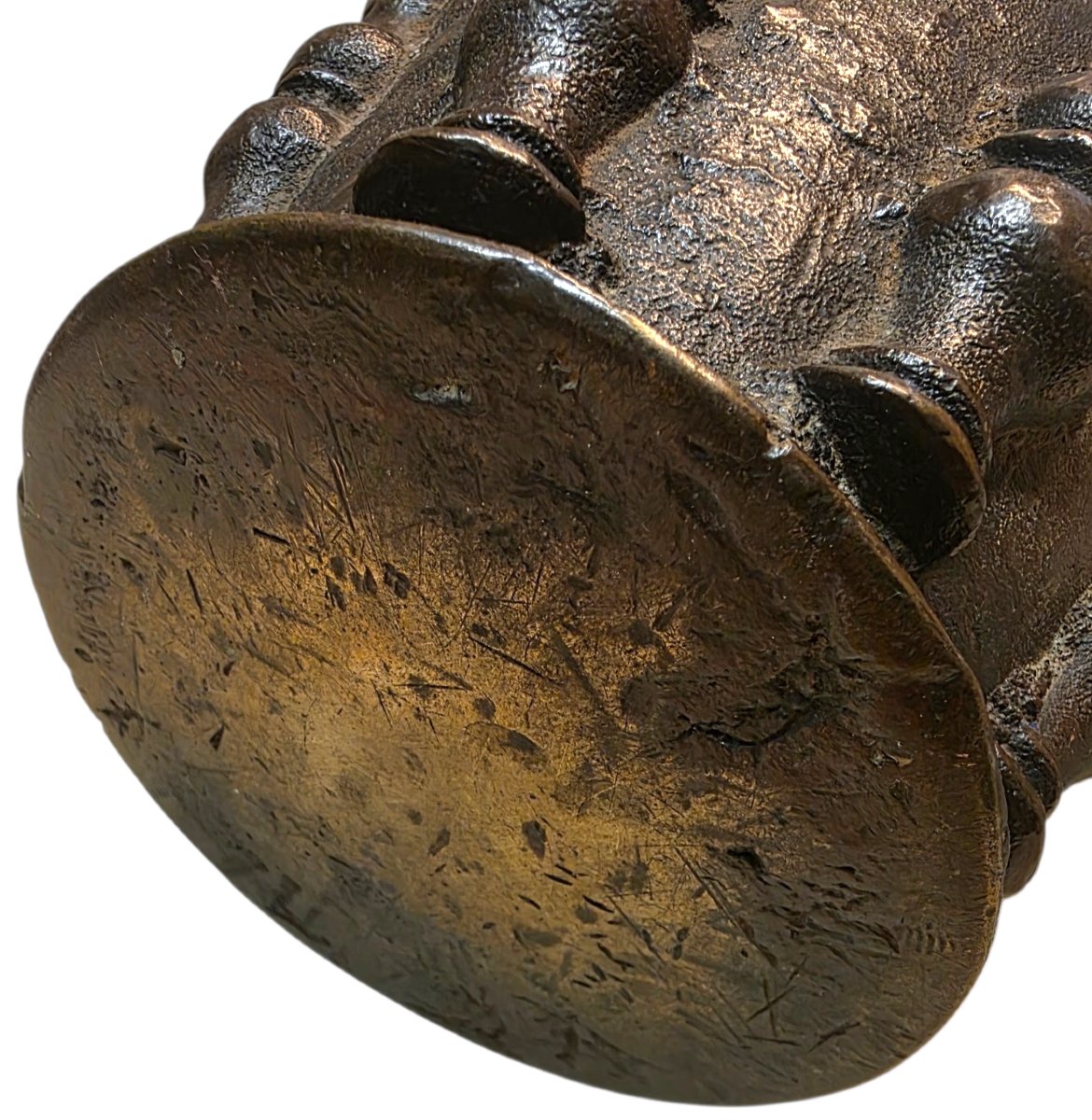   Rare Bronze Mortar With Balusters, 16th–17th Century, 4.5 Kg, Superb Apothecary's Mortar -photo-3