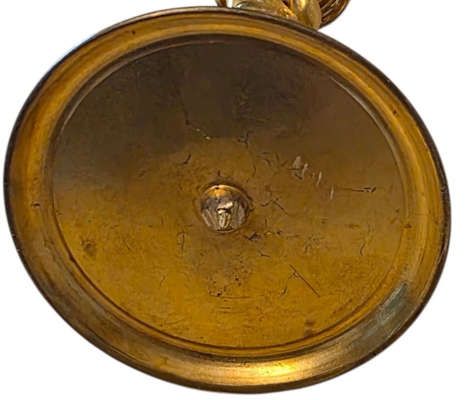  Bougeoir ancien XIXe bronze doré et émail champlevé Maison Alphonse Giroux 18 cm  Superbe-photo-2