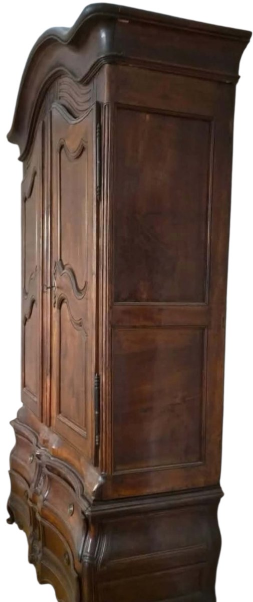 Rare 18th-century Chest Of Drawers In Solid Walnut And Oak  Rhône Valley, Provence -photo-3