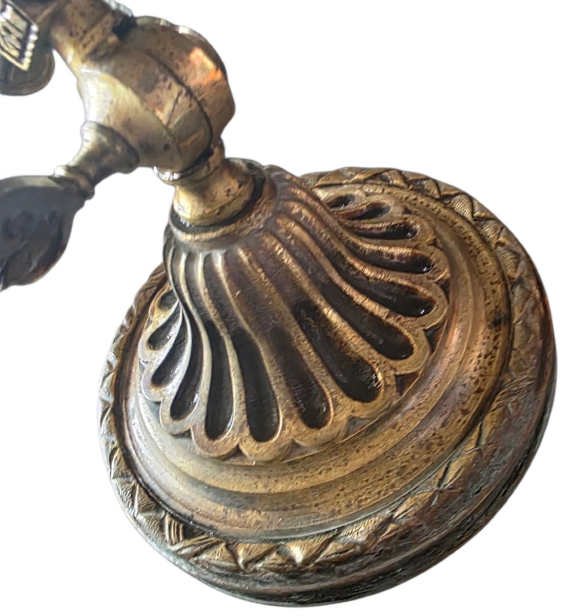 Solid Bronze Desk Or Piano Lamp, Early 20th-century Art Nouveau Style. A Stunning Lamp-photo-3