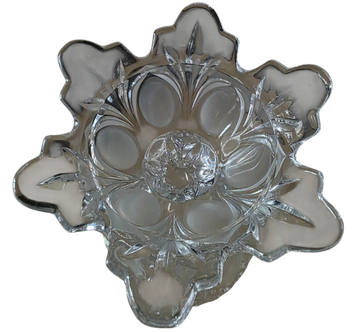 Large, 35-cm-tall Crystal Candy Dish On A Stand, Likely Baccarat. Magnificent-photo-4