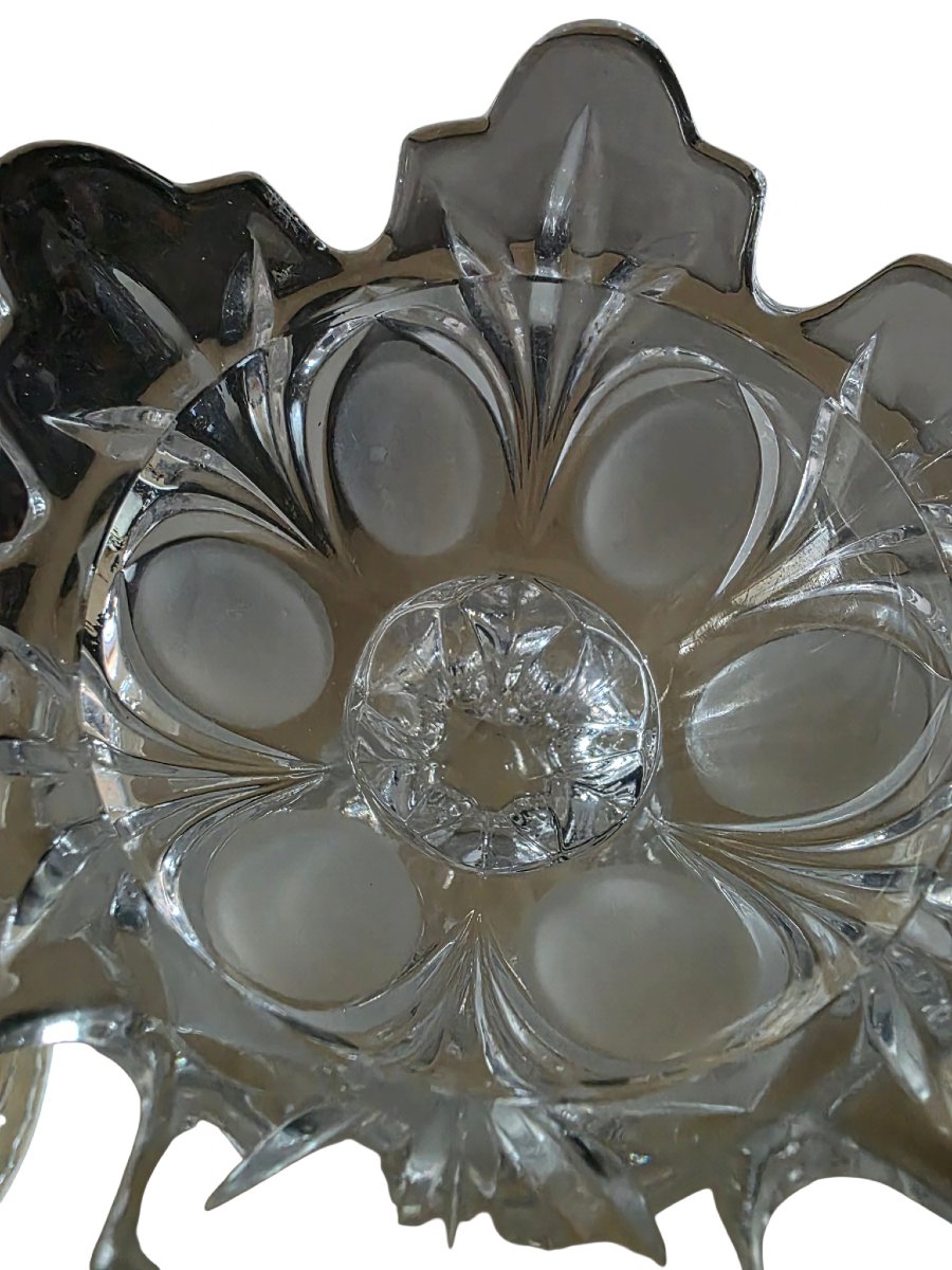 Large, 35-cm-tall Crystal Candy Dish On A Stand, Likely Baccarat. Magnificent-photo-5