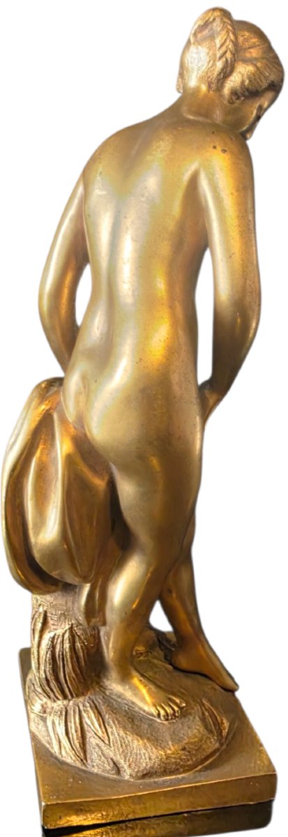  Statue en Bronze Doré La Baigneuse au Drapé falconet Clodion Bronze Doré Baigneuse -photo-8