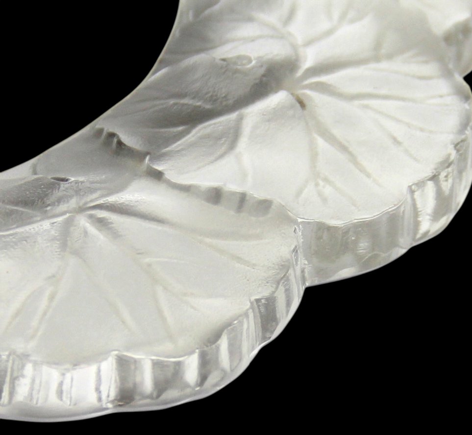  Lalique France Large Honfleur-style Trash Bowl, Crystal, 22 Cm-photo-2