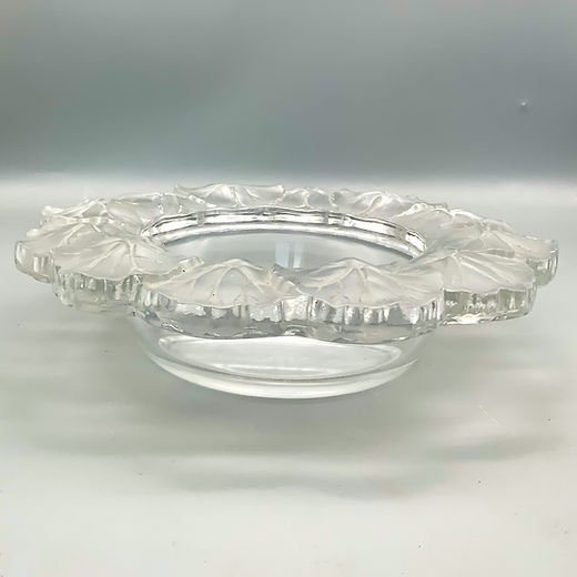  Lalique France Large Honfleur-style Trash Bowl, Crystal, 22 Cm-photo-4