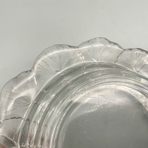  Lalique France Large Honfleur-style Trash Bowl, Crystal, 22 Cm-photo-2