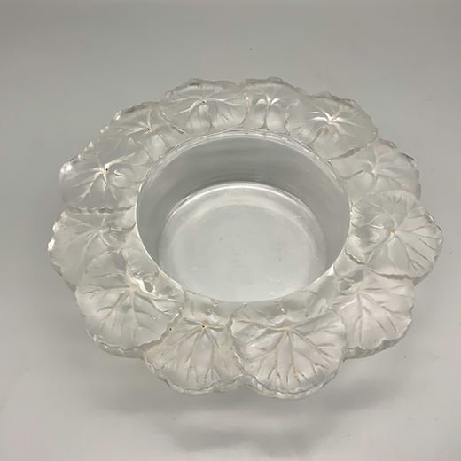  Lalique France Large Honfleur-style Trash Bowl, Crystal, 22 Cm-photo-3