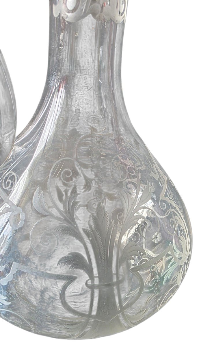  Crystal Ewer Engraved With A Bird And Foliage Motifs—j. & L. Lobmeyr, Vienna, 19th Century -photo-4