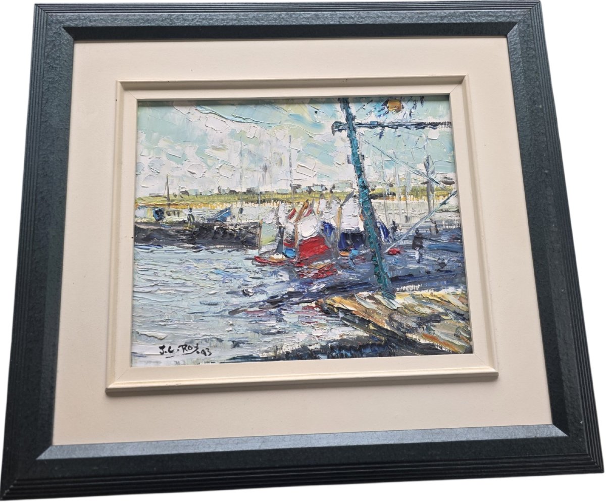  Jean-Claude ROY né en 1948 Club Nautique St René 1993 Huile sur toile marine 