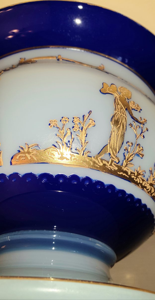 Saint Louis Cup On PiÉdouche In Opaline Crystal XIXth-photo-4