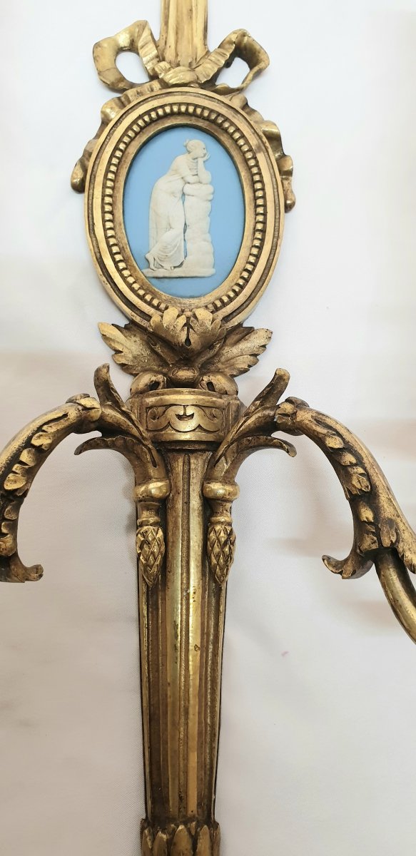 Maison Mottheau Paris Pair Of Louis XV Sconces In Chiseled And Gilt Bronze XIXth-photo-3