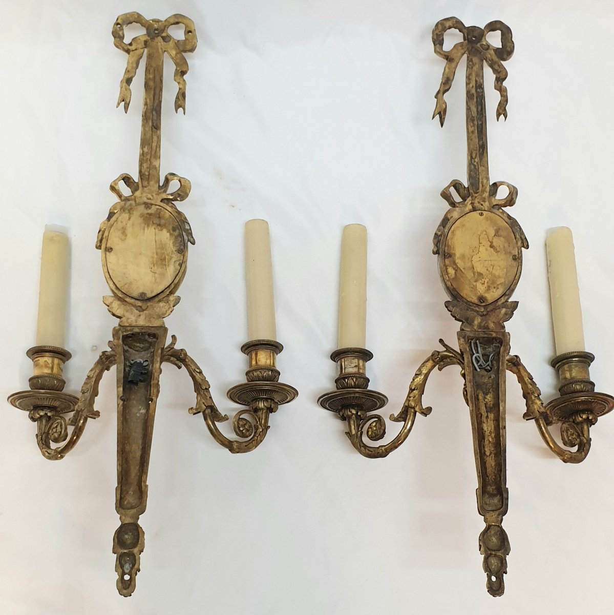 Maison Mottheau Paris Pair Of Louis XV Sconces In Chiseled And Gilt Bronze XIXth-photo-3