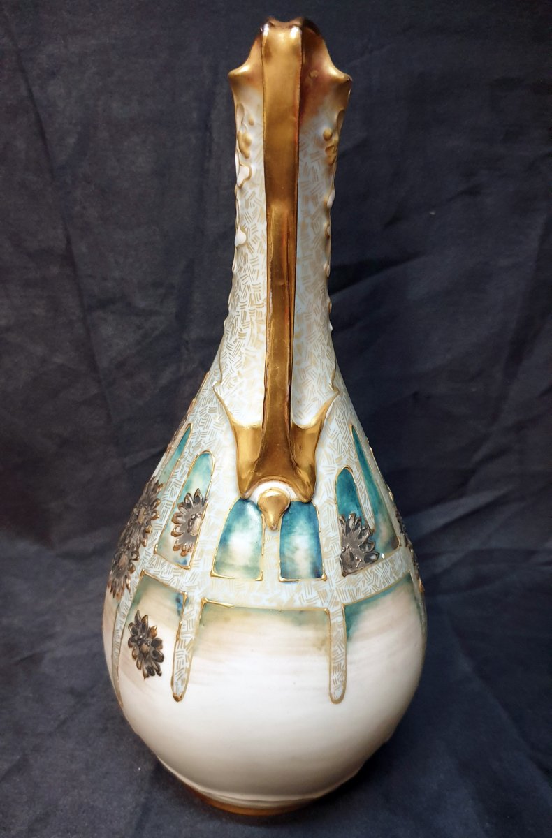 Amphora Riessner Vase Stellmacher Kessel Art Nouveau Austria Circa 1900-photo-1