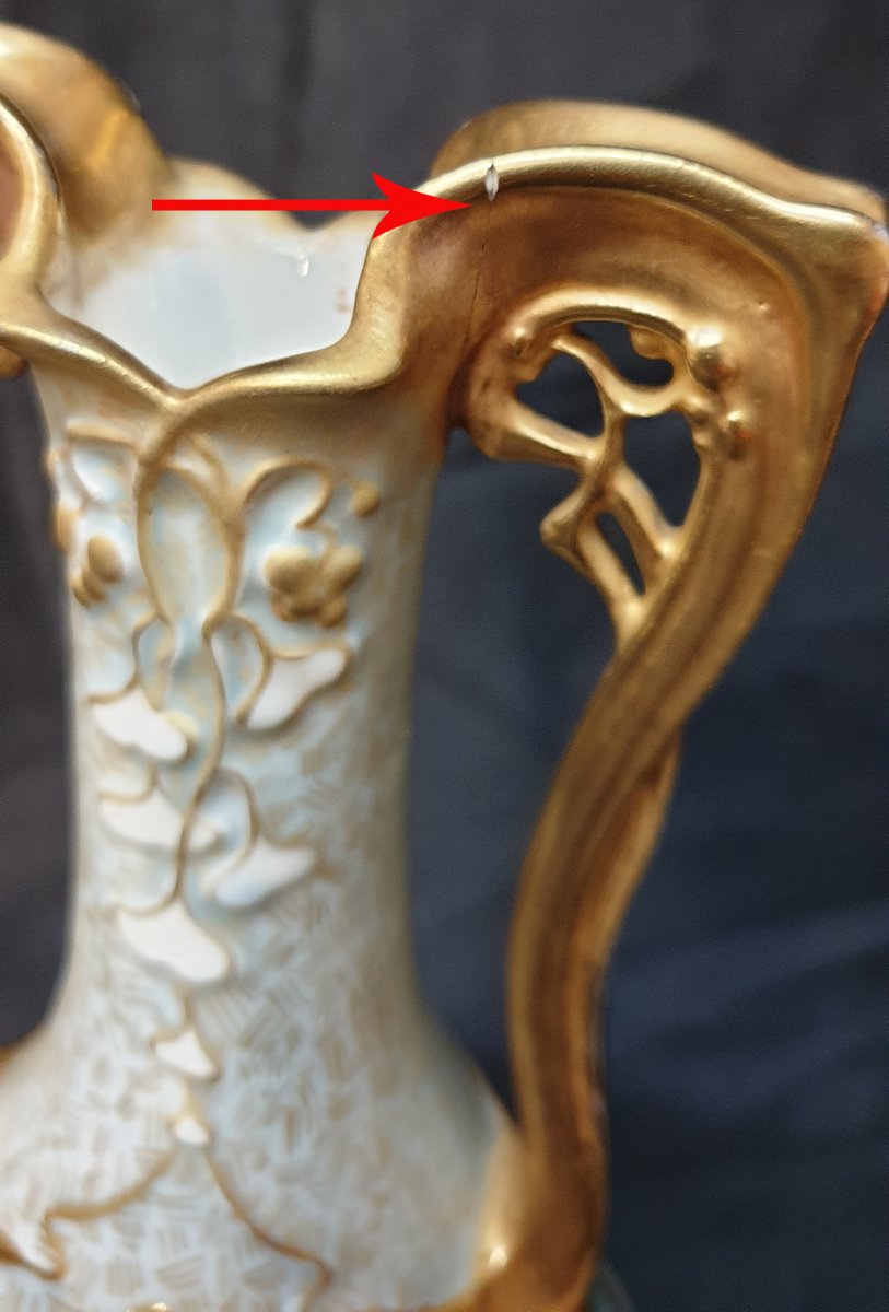 Amphora Riessner Vase Stellmacher Kessel Art Nouveau Austria Circa 1900-photo-4